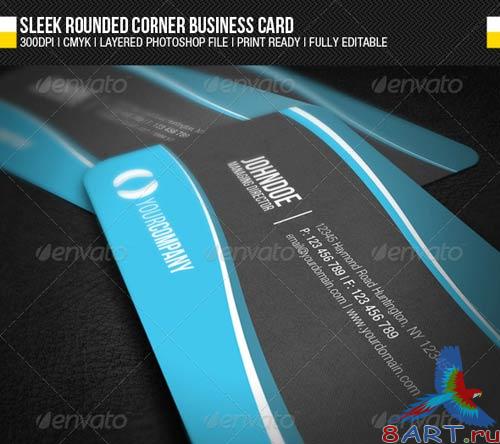 GraphicRiver Sleek Rounded Corner Business Card