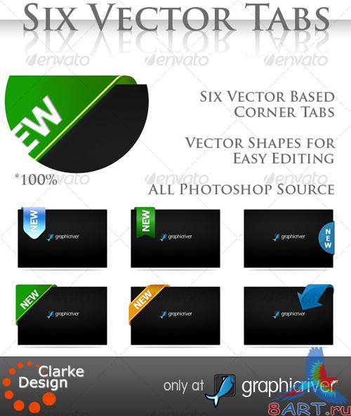Vector corner tabs - GraphicRiver Vector corner tabs - GraphicRiver
