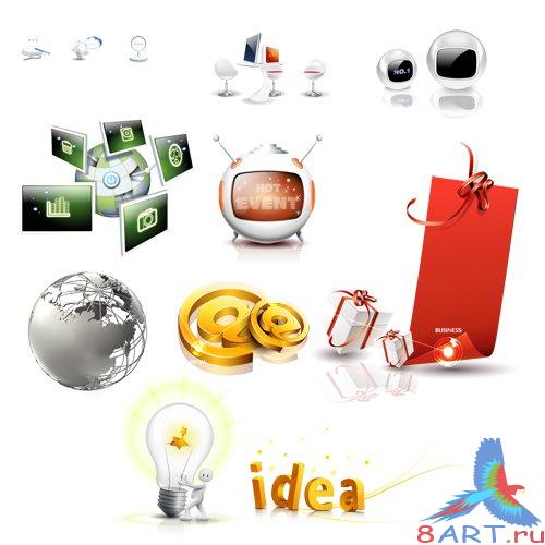 PSD Source - Everyday Things Cliparts 2