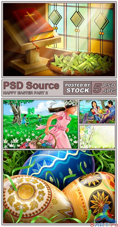 Layered PSD Files - Happy easter 2 Layered PSD Files - Happy easter 2