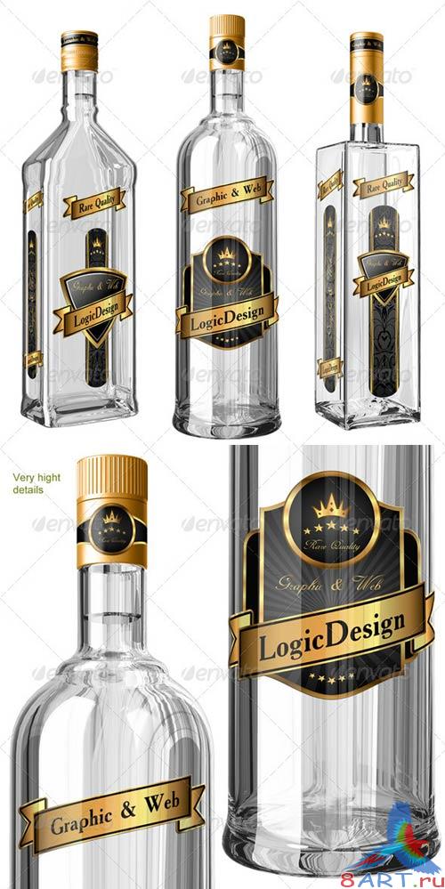 GraphicRiver Translucent Bottles Mock Up