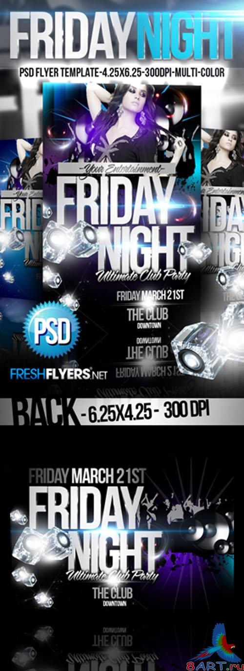 Friday Nights Party Flyer/Poster PSD Template