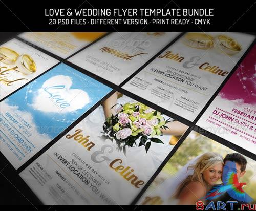 GraphicRiver Bundle III. - Love & Wedding - Flyer Template