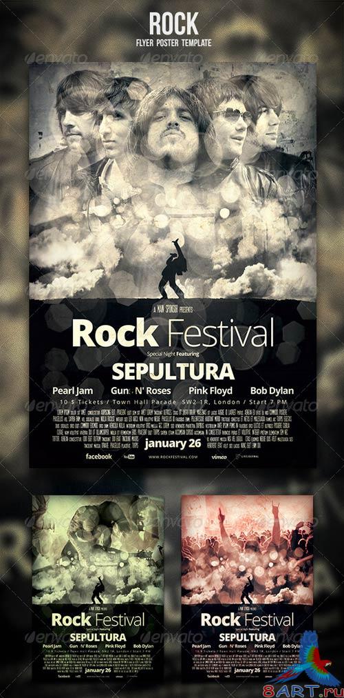 GraphicRiver Rock Flyer / Poster 3