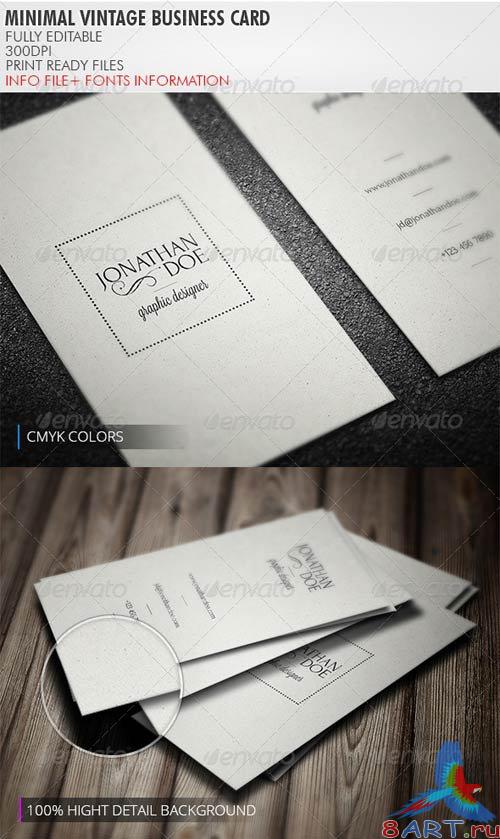 GraphicRiver Minimal Vintage Business Card