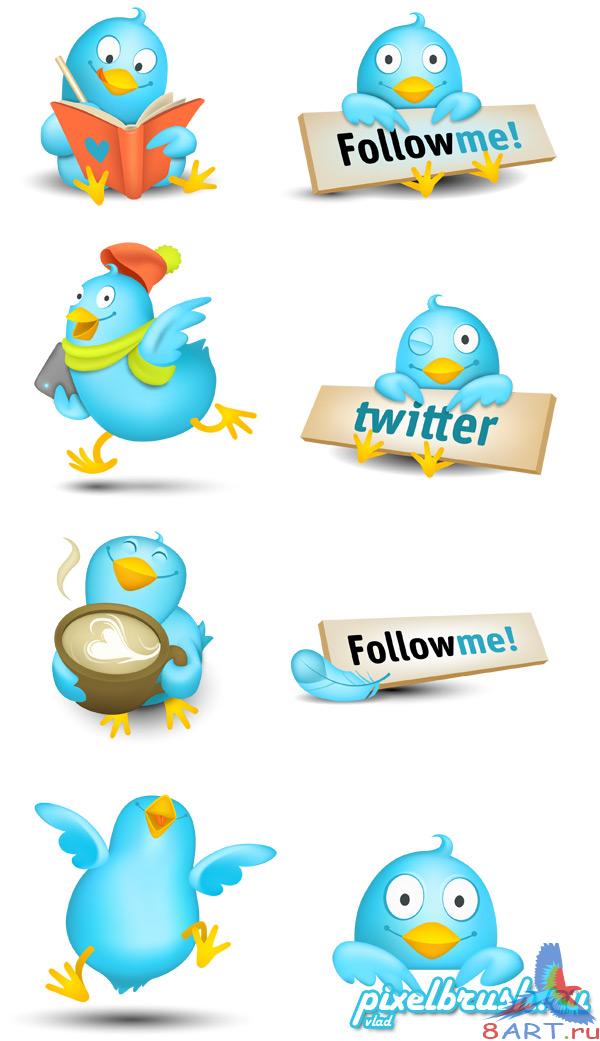 Twitter Icons -    AI, EPS, PSD