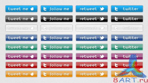 FREE Twitter button set FREE Twitter button set