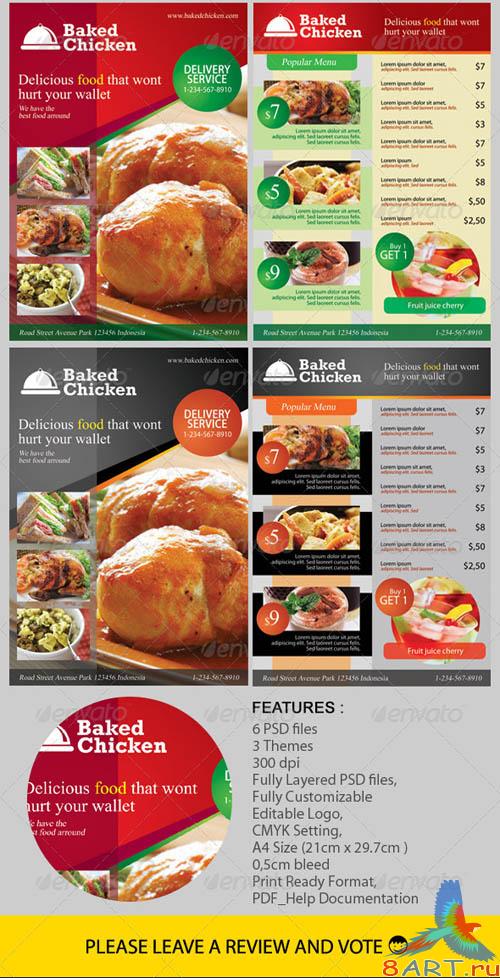 GraphicRiver Modern Restaurant Food Menu Flyer Template GraphicRiver Modern Restaurant Food Menu Flyer Template