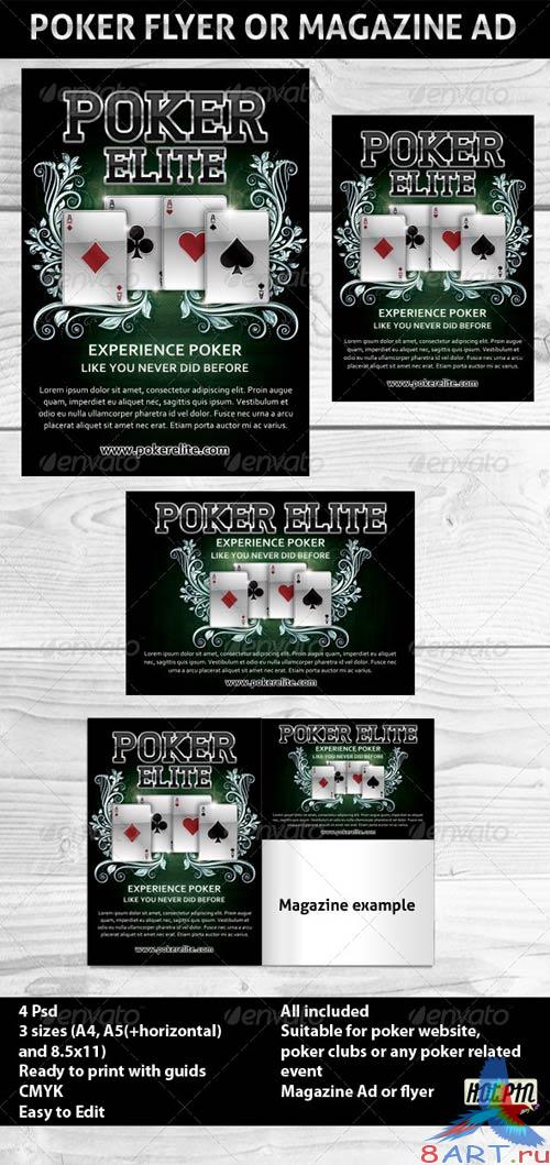 GraphicRiver Poker Magazine Ads or flyers Template 2