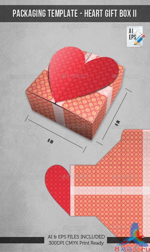 GraphicRiver Packaging Template - Heart Gift Box II