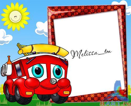 Детская рамка - Финли - пожарная инструмент Children's Frame - Finley the Fire Engine Детская рамка - Финли - пожарная инструмент Children's Frame - Finley the Fire Engine