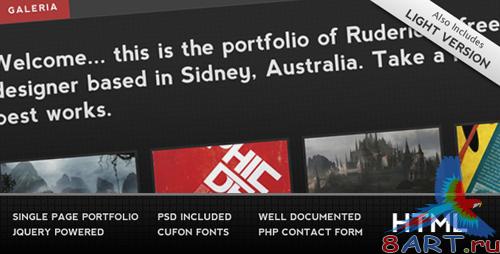 PURCHASED (Full RETAIL) Themeforest Template - &quot;Galeria&quot; (Updated)