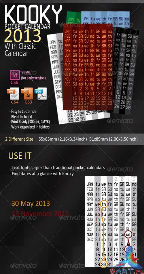 GraphicRiver Kooky&Classic Pocket Calendar 2013