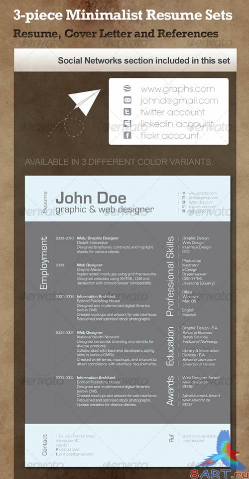 GraphicRiver 3-Piece Minimalist Resume