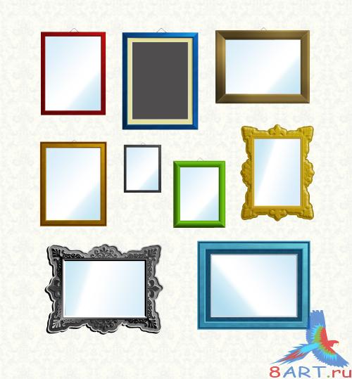 9 PSD Colourful Frames Set