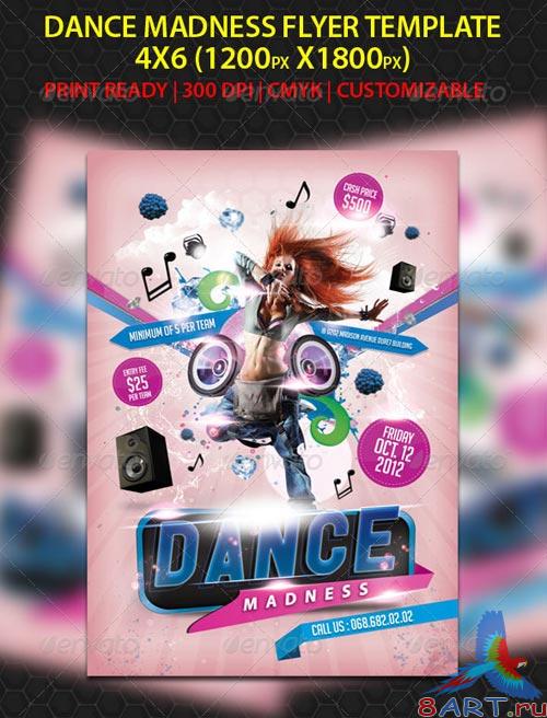 GraphicRiver Dance Madness Flyer