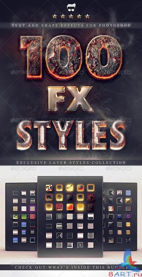 GraphicRiver 100 Layer Styles Bundle - Text Effects Set