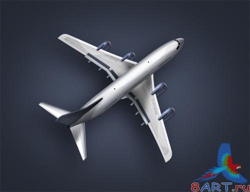 A plane illustration in psd file A plane illustration in psd file