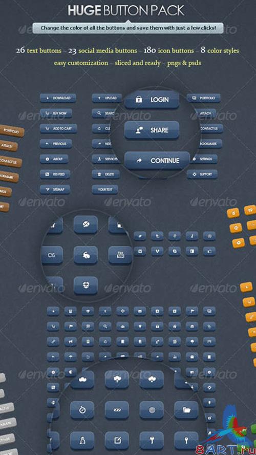 Huge Button Pack - GraphicRiver Huge Button Pack - GraphicRiver