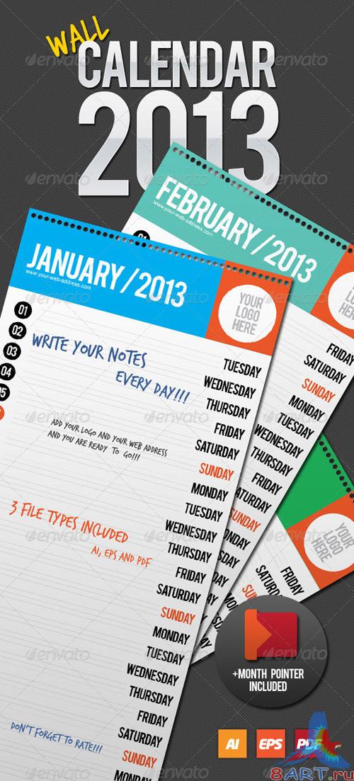 GraphicRiver Wall Calendar 2013