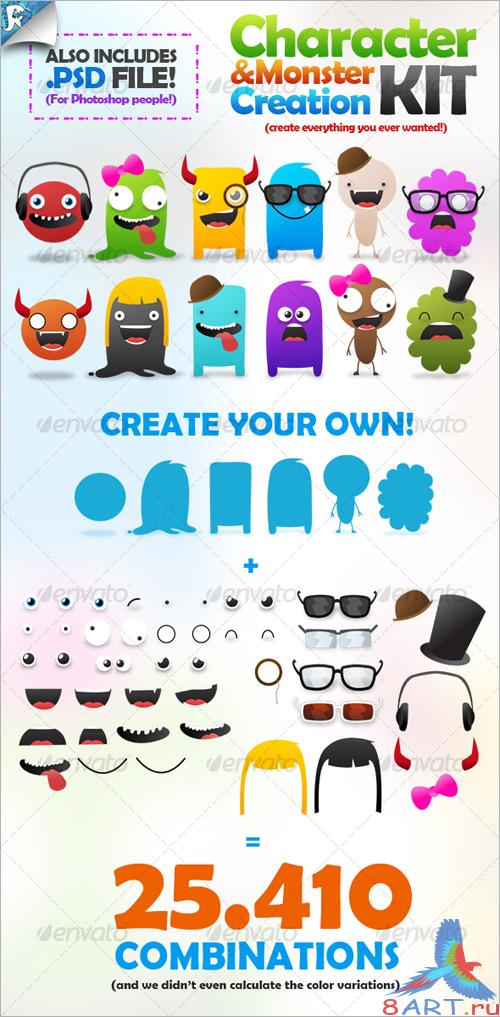 Character & Monster Creation Kit – Create us - GraphicRiver Character & Monster Creation Kit – Create us - GraphicRiver