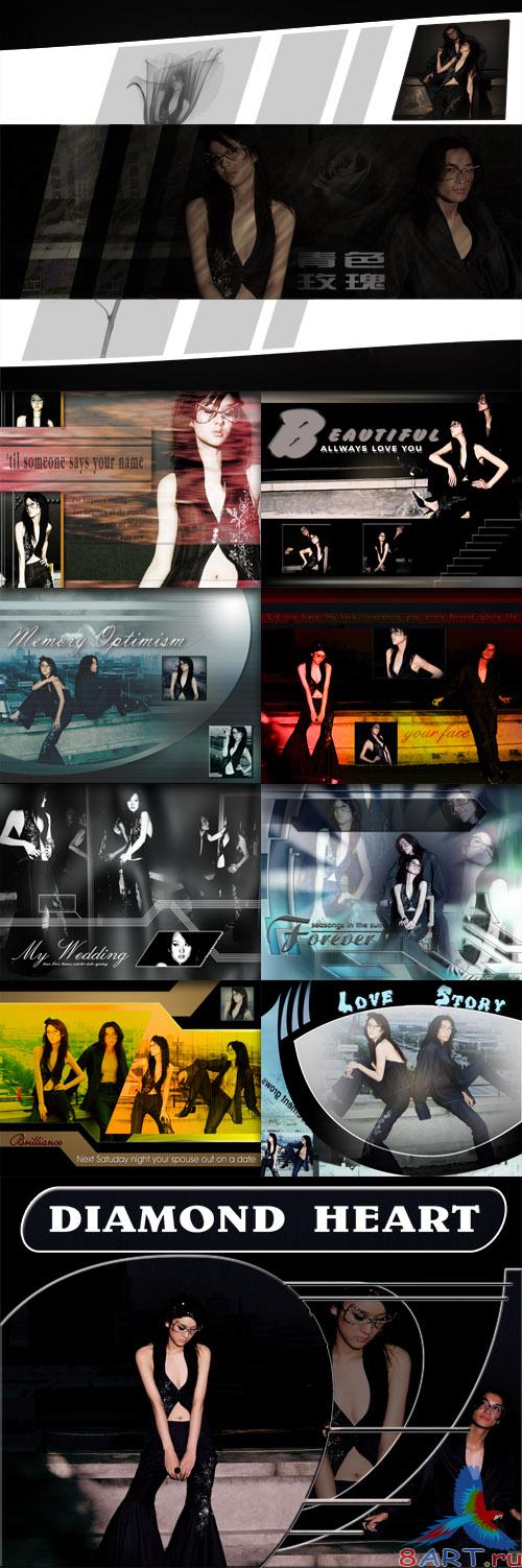 Rose Art Photo Cyan Photo Templates Rose Art Photo Cyan Photo Templates