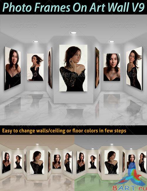 GraphicRiver Photo Frames On Art Wall V9