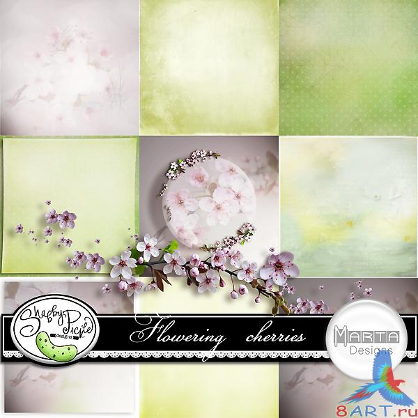 Скрап-набор Flowering cherries Скрап-набор Flowering cherries