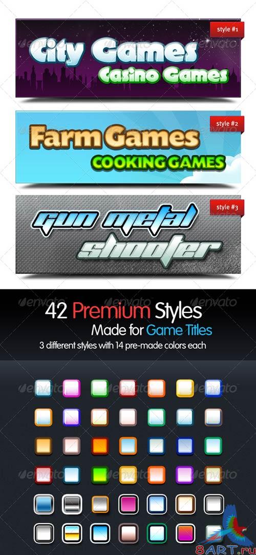 GraphicRiver Premium Text Styles for Games