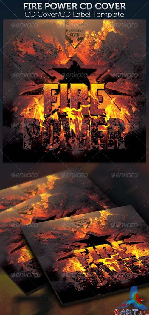 GraphicRiver Fire Power CD Cover Template
