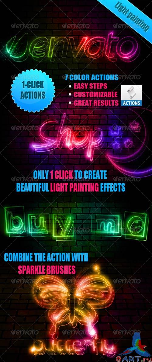 GraphicRiver Light Painting Effect Photoshop Actions