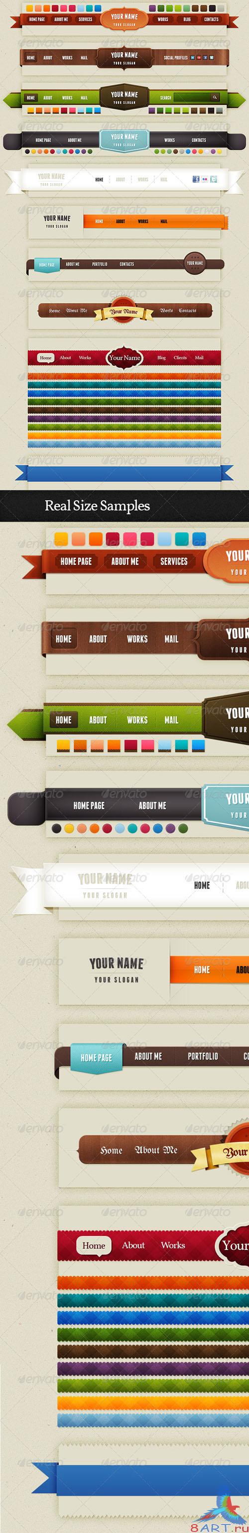 Bundle of Navigation & Web Elements - GraphicRiver Bundle of Navigation & Web Elements - GraphicRiver