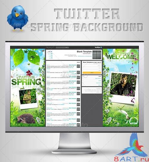 GraphicRiver Twitter Background | Spring