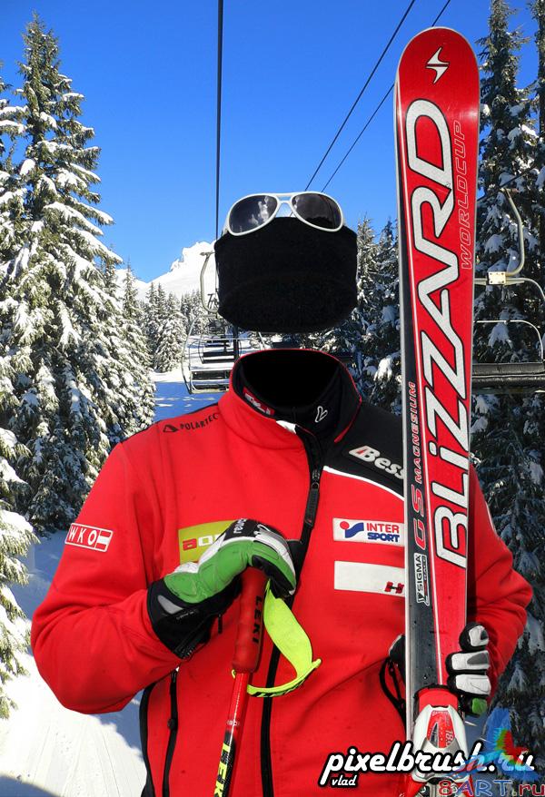 Mountain Skier -  (         Photoshop)