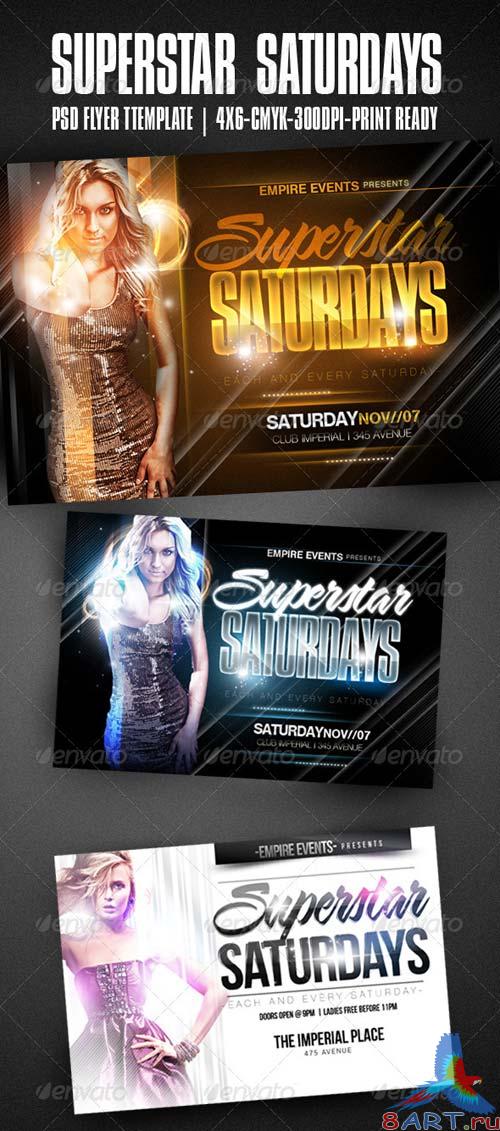 GraphicRiver Superstar Saturdays Party Flyer