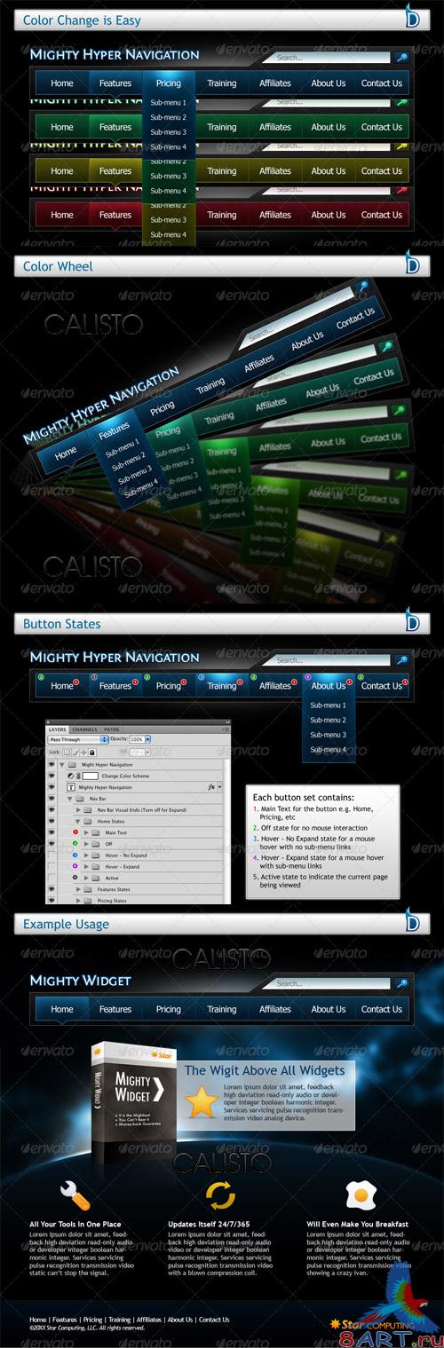 Mighty Hyper Navigation - GrapicRiver Mighty Hyper Navigation - GrapicRiver