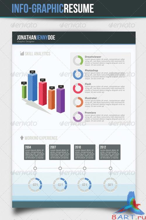 GraphicRiver Infographic 3Page Resume