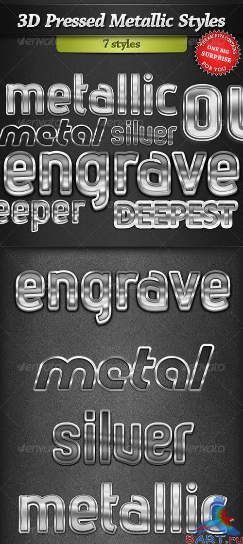 GraphicRiver 3D Pressed Metallic Text Styles