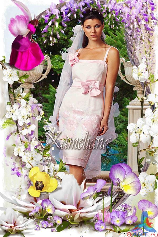 Весенняя фоторамка- Фея цветов. Spring frame - Flowers fairy Весенняя фоторамка- Фея цветов. Spring frame - Flowers fairy