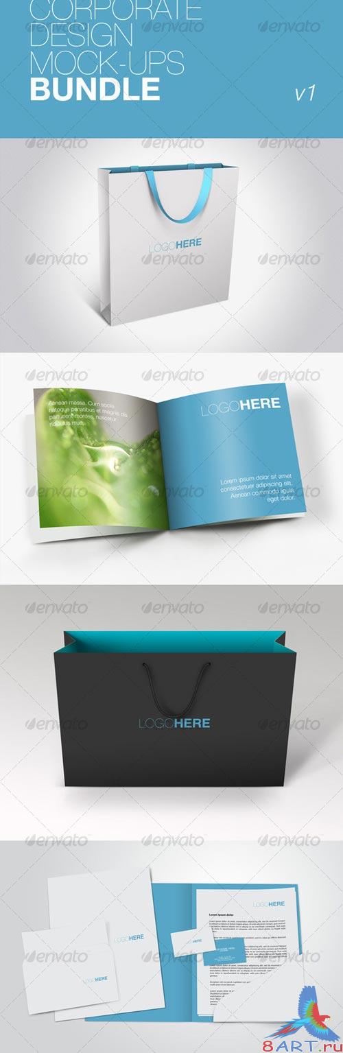 Corporate Design Mock-ups Bundle v1. PSD