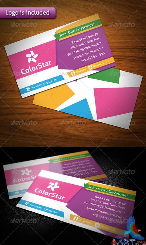 GraphicRiver Color Star Creative Business Card