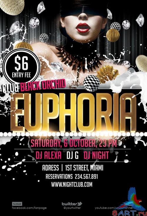 Euphoria Flyer/Poster PSD Template