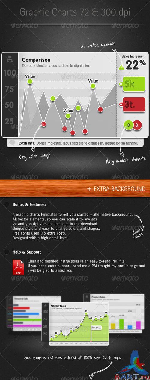 Graphic Charts Elements II - 72 &amp; 300 DPI - GraphicRiver