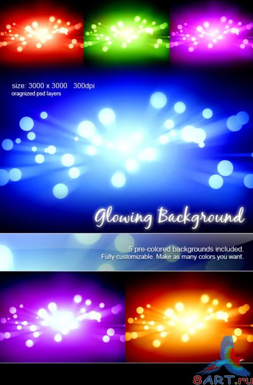 Backgrounds PSD Glowing