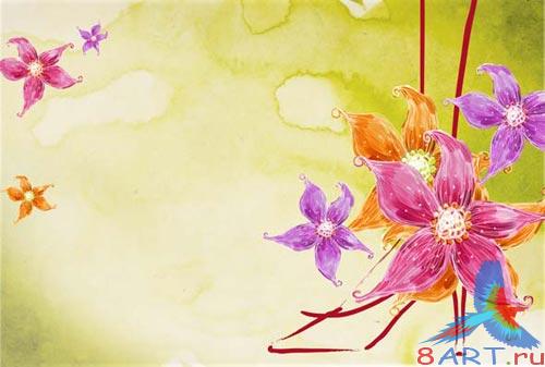 PSD Flowers Art