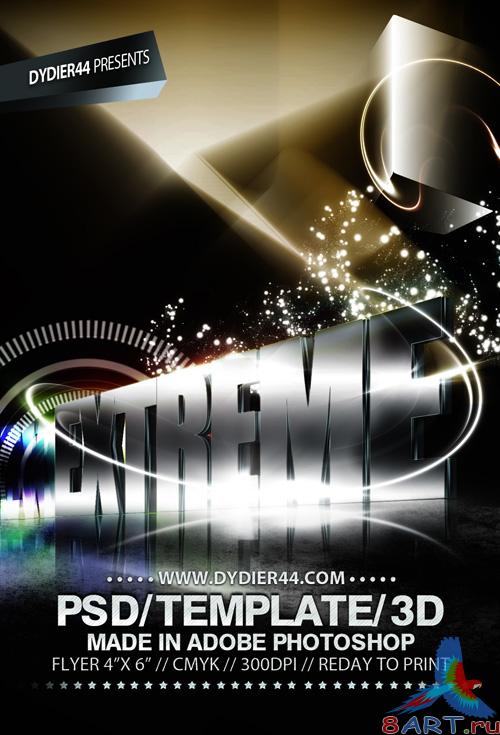Extreme 3d Flyer Template Extreme 3d Flyer Template