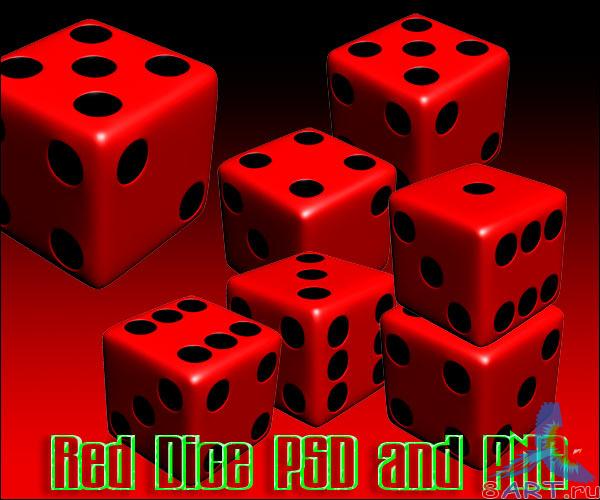 Red Dice PSD and PNG Red Dice PSD and PNG