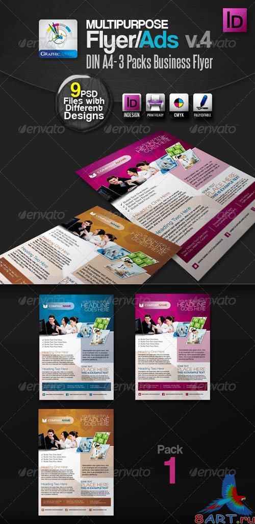 GraphicRiver Multipurpose InDesign Flyers/Ads Pack v.4