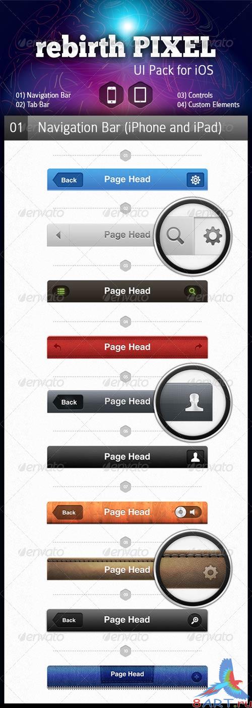 GraphicRiver UI Pack for iOS by rebirthPIXEL