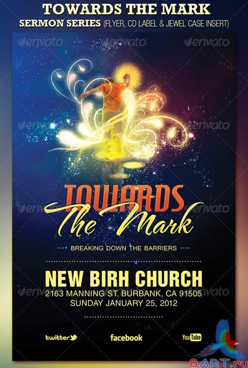 GraphicRiver Towards the Mark Sermon Series Flyer & CD Template